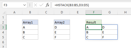 How To Use The Excel Hstack Function Exceljet 5249